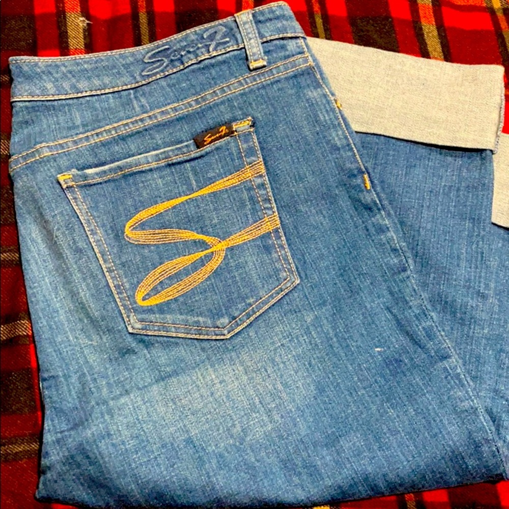 Seven7 cuffed cropped jeans 👖